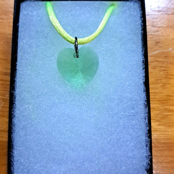 Jewelry - Lime Soda Crystal Heart Necklace